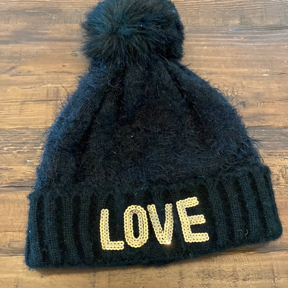Childrens Place Fur Pom Pom squib BEENIE XL (8+)
